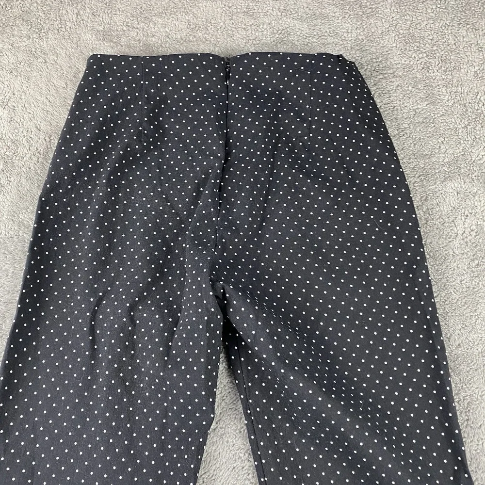 Who What Wear Trouser Womens 4 Black And White Polka Dot Mid‎ Rise